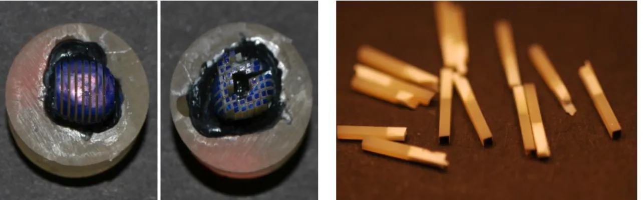 Figure 16 - The sticks obtained after the final cut.