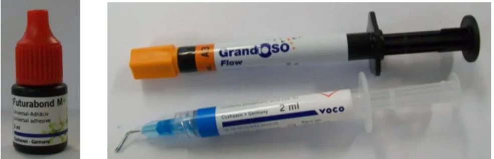Figure 3 – Adhesive system, resin composite and phosphoric acid (35%). 