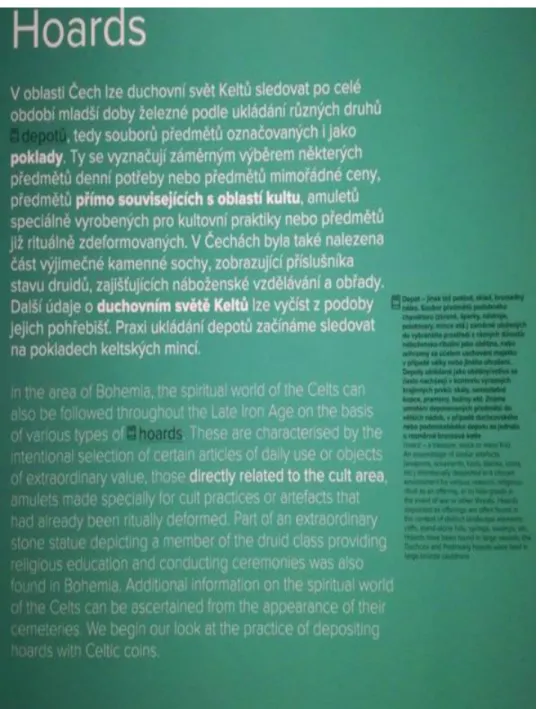 Figura 7: Texto na exposição "The Celts" 