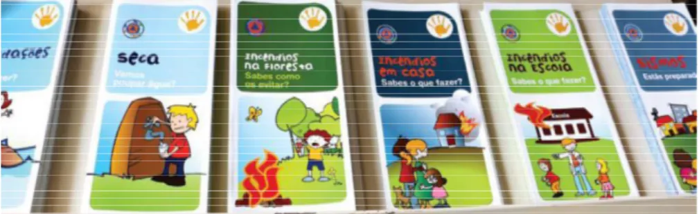 Figure 1 - Civil protection leaflets aimed at children  Source: Prociv, Bulletin of the NACP, n