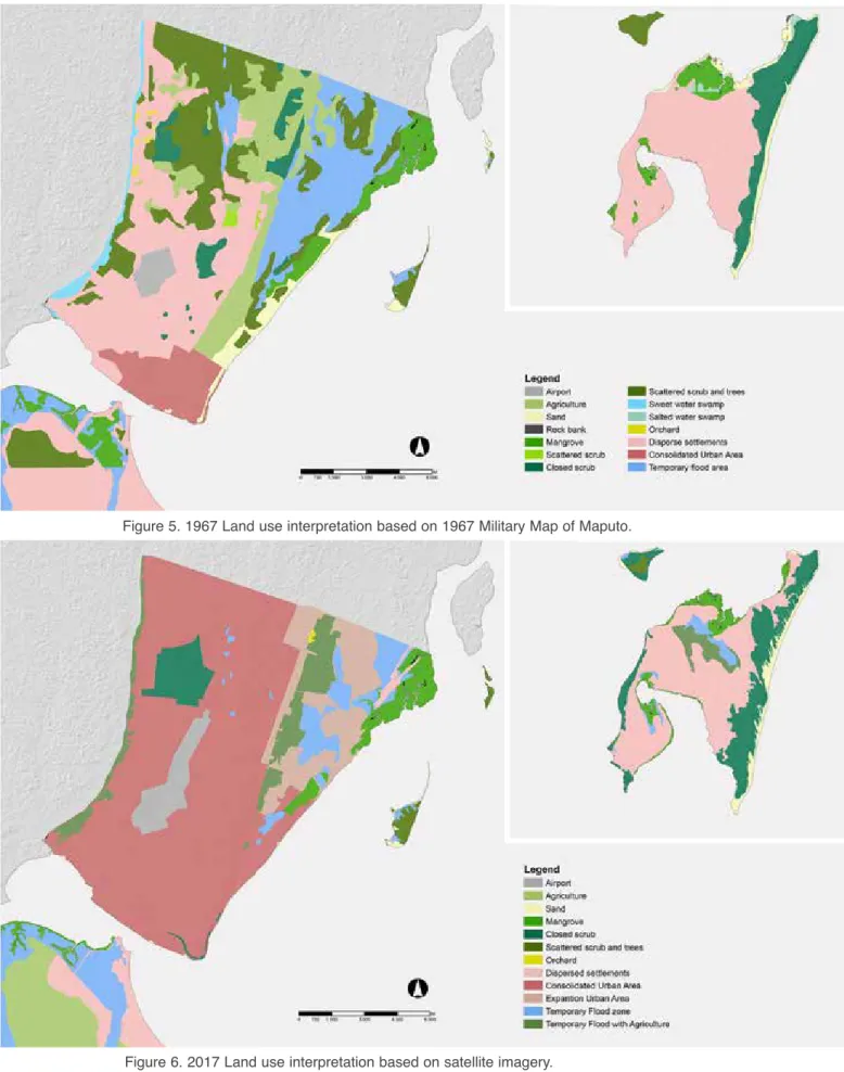 Figure 5. 1967 Land use interpretation based on 1967 Military Map of Maputo.