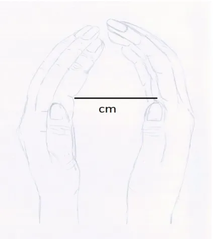 Figura  2.  Mensuração  do  tamanho  do  campo  biometenergético  do  praticante  executada    antes e após as práticas de meditaçãoo.