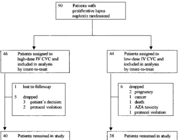 Figure 2. Kaplan-Meier analysis of the probability of an absence of treatment failure