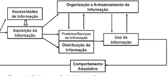 Figura 4 - Ciclo da gestão da informação  Fonte:  Choo - 2002, p. 24 