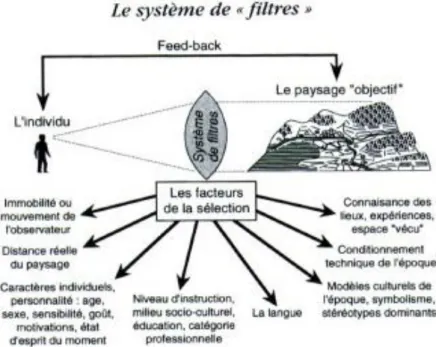 Figura 1 – Le systeme de «filtres» - Fonte: Paulet, J. (2002). Representações Mentais em Geografia