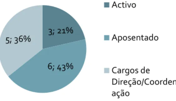 Gráfico 2. Distribuição dos professores do ensino não superior por situação profissional 