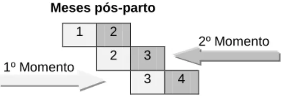 Figura 1. Esquema dos momentos de avaliação 