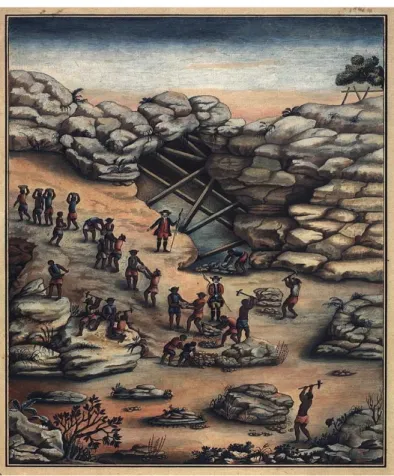 Ilustração 5: &#34;Extração de diamantes&#34;, de Carlos Julião, 1779. 101