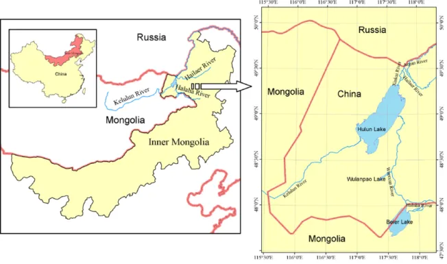 Fig. 1. Map showing the location of Hulun Lake.