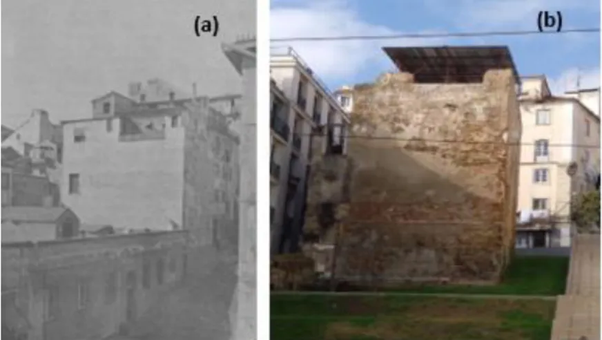 Figure 2 – Jogo da Pêla Tower: (a) in 1949 and (b) in 2019 