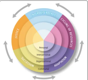 Fig. 1 Kelly ’ s four principles, and the dimension of justice across multiple ecological levels of analysis
