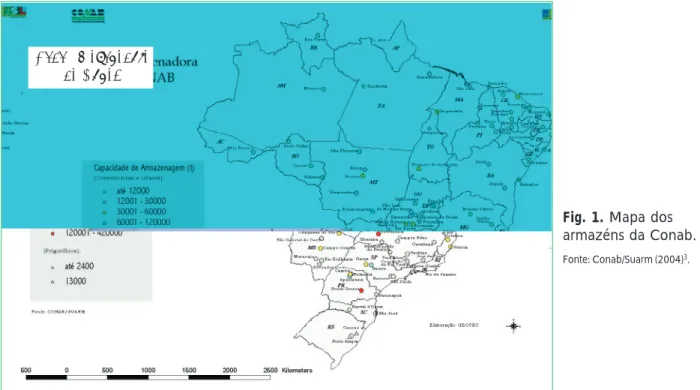 Fig. 1. Mapa dos armazéns da Conab.