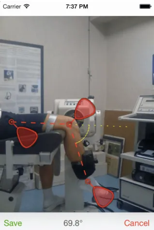 Figure 2.5: Knee ROM measured with DrGoniometer