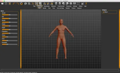 Figure 3.2: MakeHuman’s main interface
