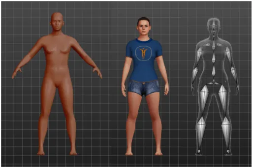 Figure 5.1: MakeHuman 3D models