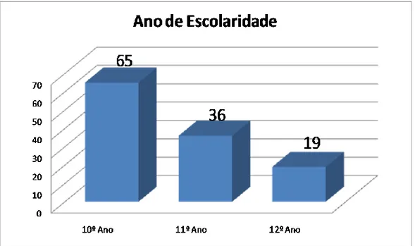 Figura 2 – Caracterização da amostra em função do ano de escolaridade  