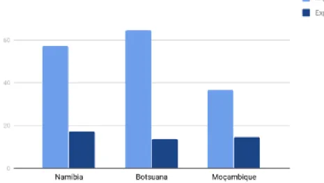 Gráfico 2. Trocas comerciais com a África do Sul (2016) 