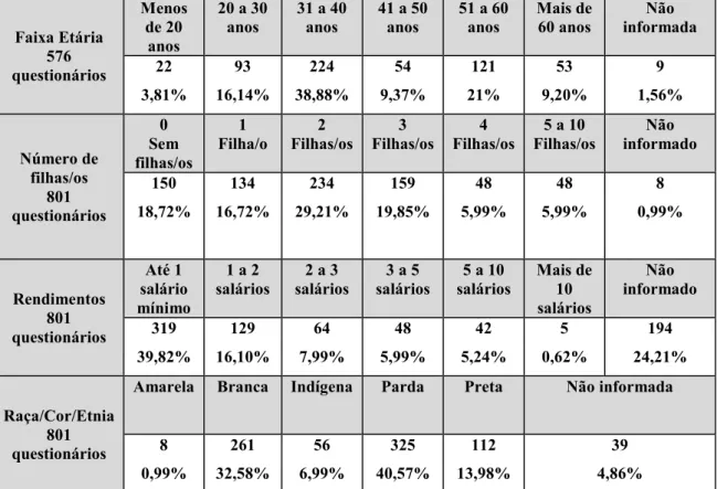 Figura 10 - Perfil das participantes do Programa Rio –  dados referentes aos seminários realizados em 2007 2008:  