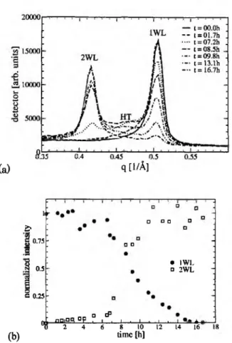 Fig. 6: (a) Close view of the scattering spectra recorded at time t =  19 h from  the beginning of the water diffusion, and at several distances 1 from the wet  end of the sample