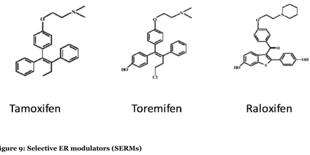 Figure 9: Selective ER modulators (SERMs) 