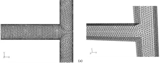 Figure 1.  Symmetric T-shaped structures with circular (a) and square (b) cross-section