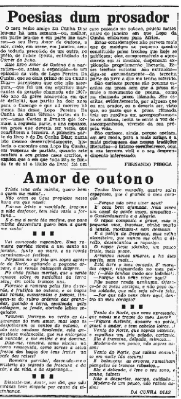 Fig. 20. O último escrito de Fernando Pessoa publicado em vida,  