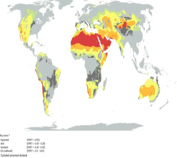 Figura 9 Distribuição das terras secas pelo mundo 