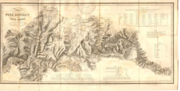 Figura 1: Map of the Wine District of the Alto Douro, por Joseph James Forrester, escala 1:57.000, 1843 