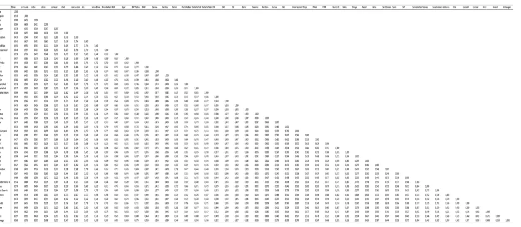 Table 3 and Table 4 present MVT inputs: the vector of expected returns and correlations between our companies, respectively
