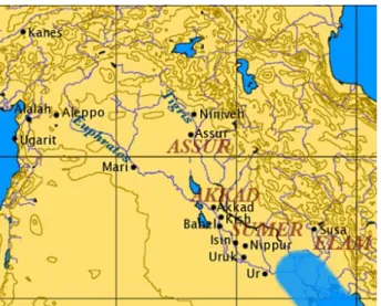 Fig. 2 – Placa de argila que representaria o Mapa do Mundo, referido ao último período da Babilónia (700-500 a.C.).