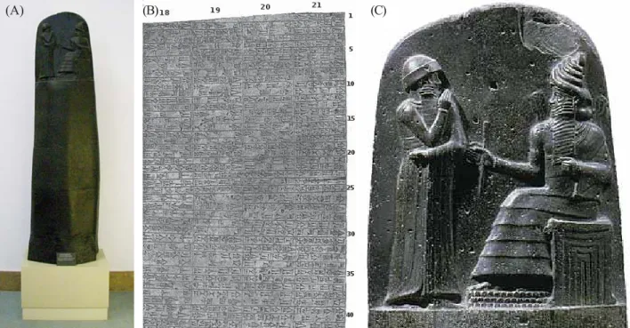 Fig. 7 – Código legal de Hamurabi, representativo de uma civilização que atingiu o apogeu no 18º século  a
