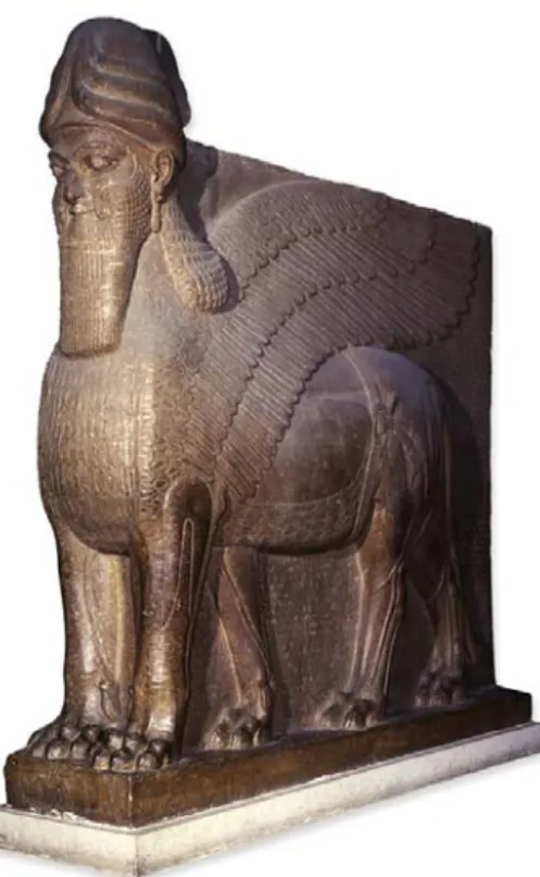 Fig. 10 – Leão alado em pedra do palácio de Ashurnasipal II.