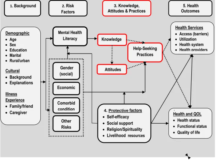 Figure 3.2 Conceptual Model of Help-seeking for Cognitive Impairment 