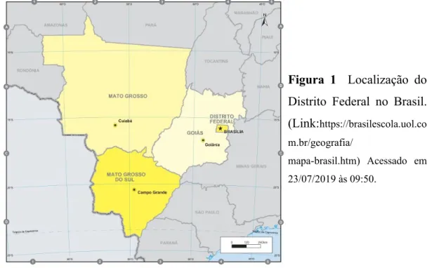 Figura 1    Localização do Distrito Federal no Brasil.