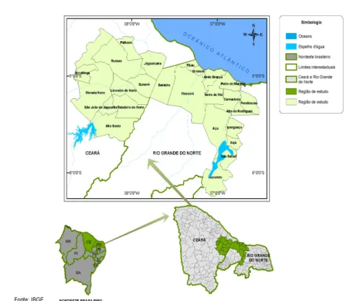 Figura 1 - Localização da região produtiva agrícola. 