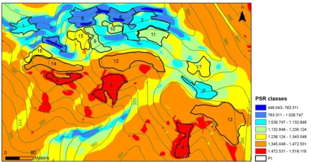 Figure  2.  Potential  solar  radiation  calculated  from  a  digital  elevation  model