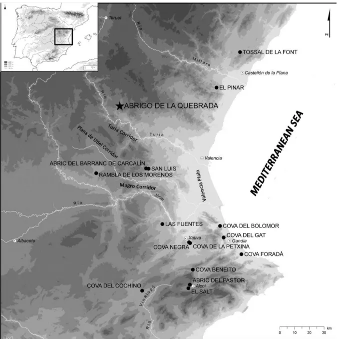 Figure 1. Map of sites referred to in the text. 