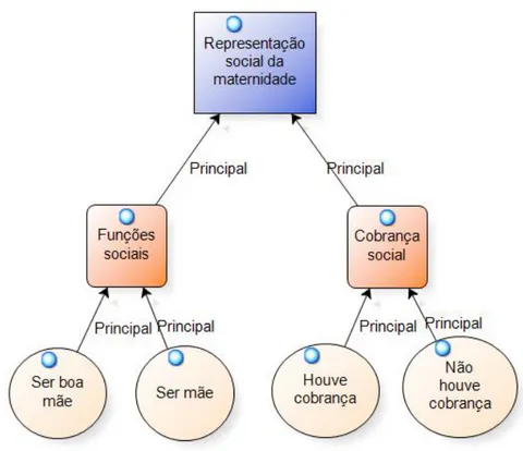 Figura 8: Esquema de codificação da categoria Representação social da maternidade 