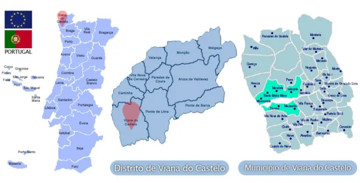 Figura 1: Mapa de Viana do Castelo. 