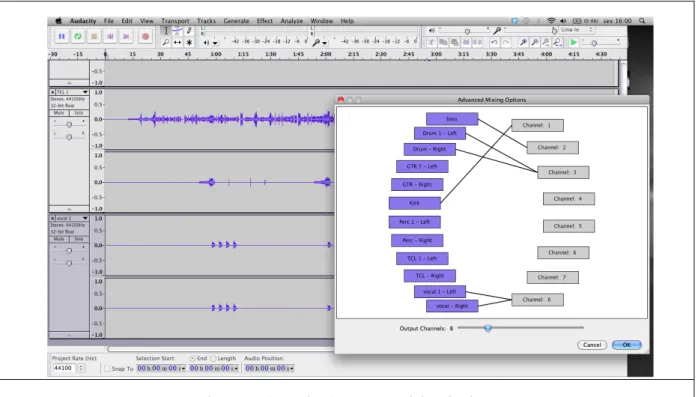 Figura 5 - Audacity Advanced Mixing Options 