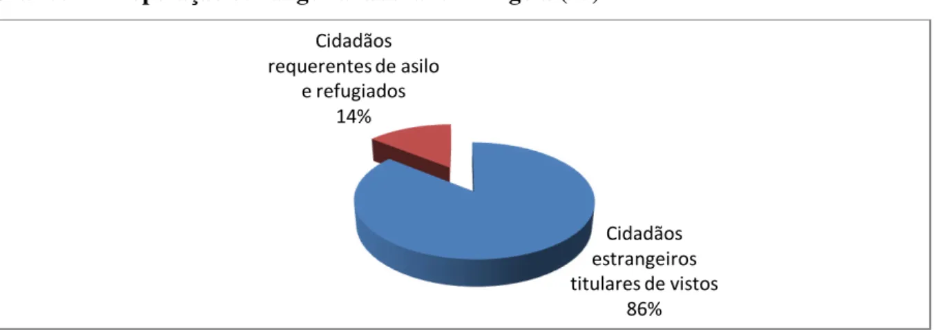 Gráfico 7 – População estrangeira laboral em Angola (%) 