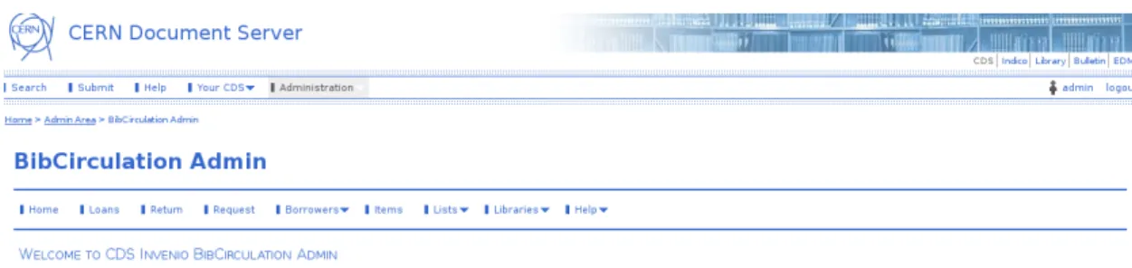 Figure 3.5: Graphical user interface for library staff.