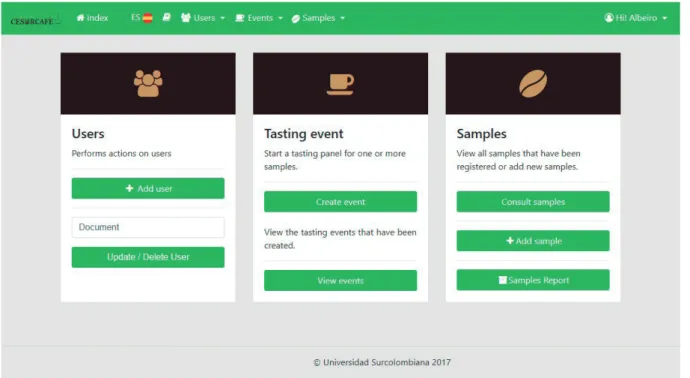 FIGURE 5 - View for samples scoring.