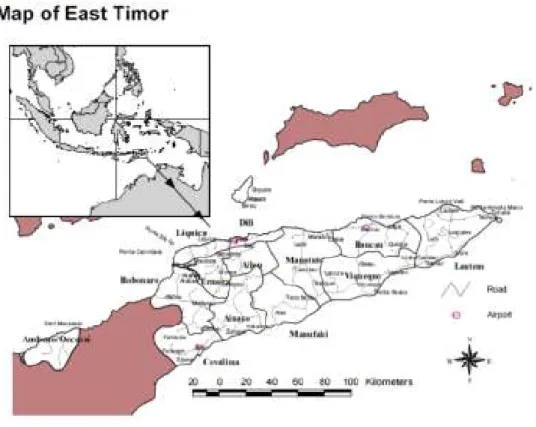 Figura 1: Mapa de Timor Leste.