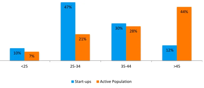 Figure 4.2.1.: Distribution by entrepreneurs and workers’ age 