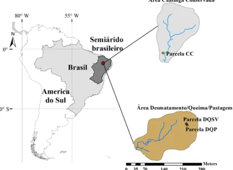 Figura 1 – Localização da área de estudo no semiárido do Brasil. 