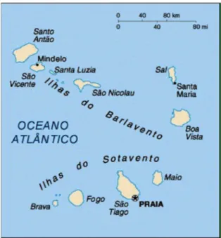 Figura 1- Arquipélago de Cabo Verde. 