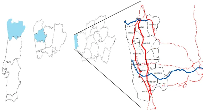 Figura 5.5 - Enquadramento geográfico do município de Esposende 