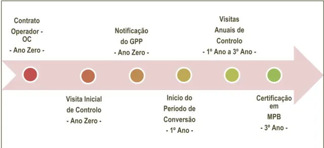 Figura 1.4. Etapas do Processo de Controlo e Certificação 