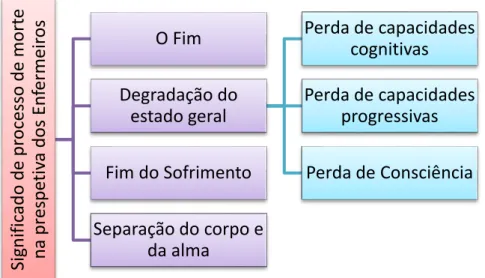 Figura 1 - Significado de processo de morte na perspetiva dos Enfermeiros